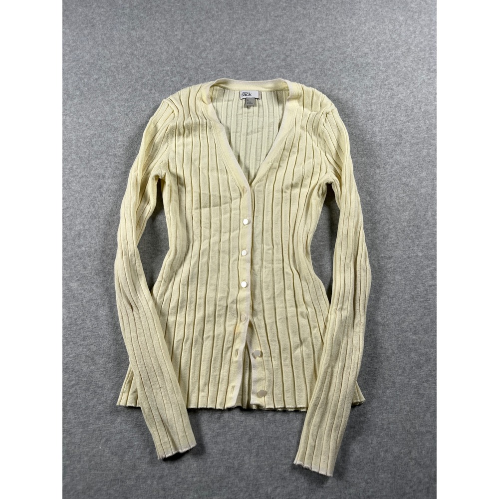 Nordstrom Rack Cardigan Womens S Cream Minimalist Quiet Luxury Chic Capsule